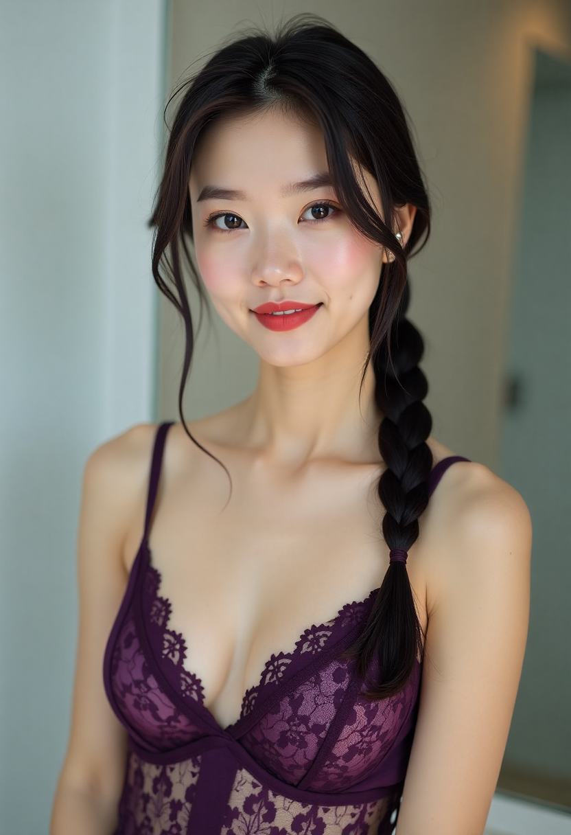 山坳里树龄很长的大红花桃